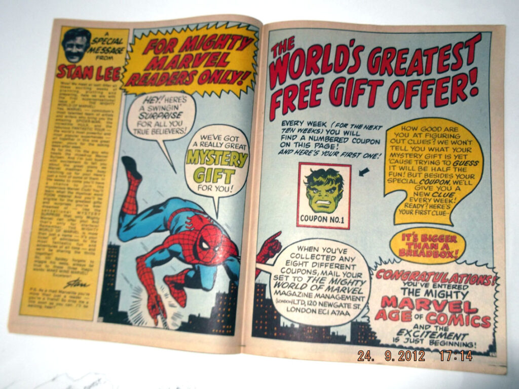 The Mighty World of Marvel No. 1 - Free Gift Offer