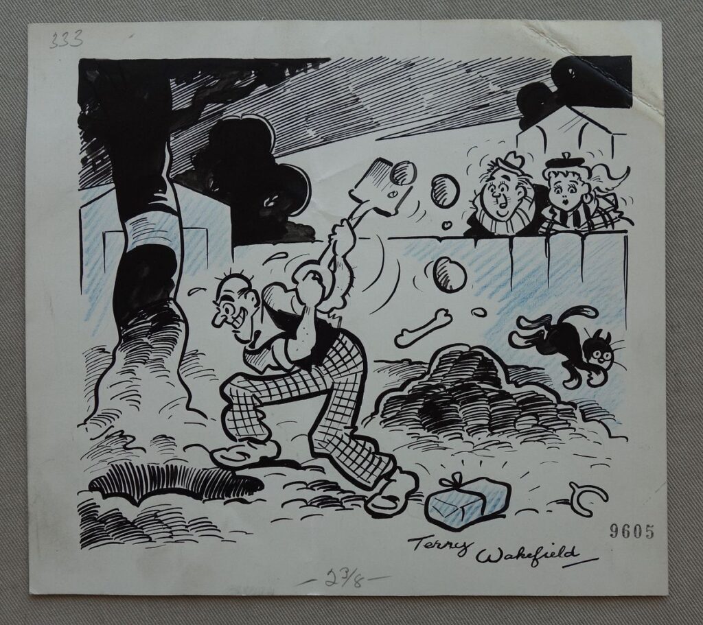 Film Fun art by Terry Wakefield (dated 1st January - 1957? ID 587)