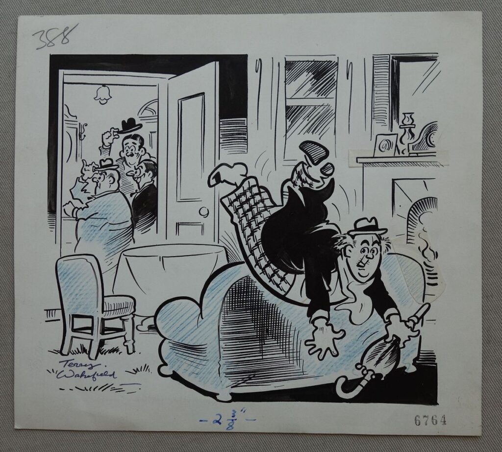 Film Fun art by Terry Wakefield (dated 30th November - 1957? ID 589)