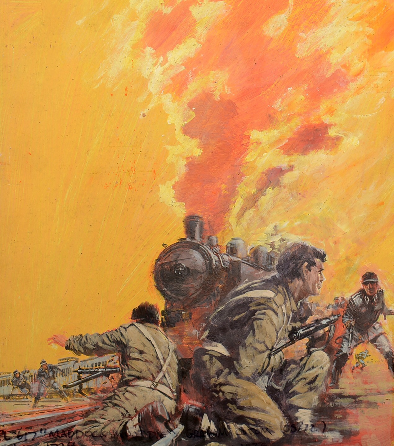 Original Art Work for the front cover of Battle Picture Library, No. 561 'Fire in the East', by Graham Goton