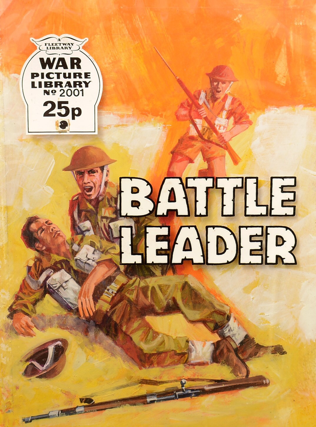 Original Art Work for the front cover of War Picture Library, No. 554 'Battle Leader', by Dave Dimmock, gouache on board, 45 x 34cms, unframed