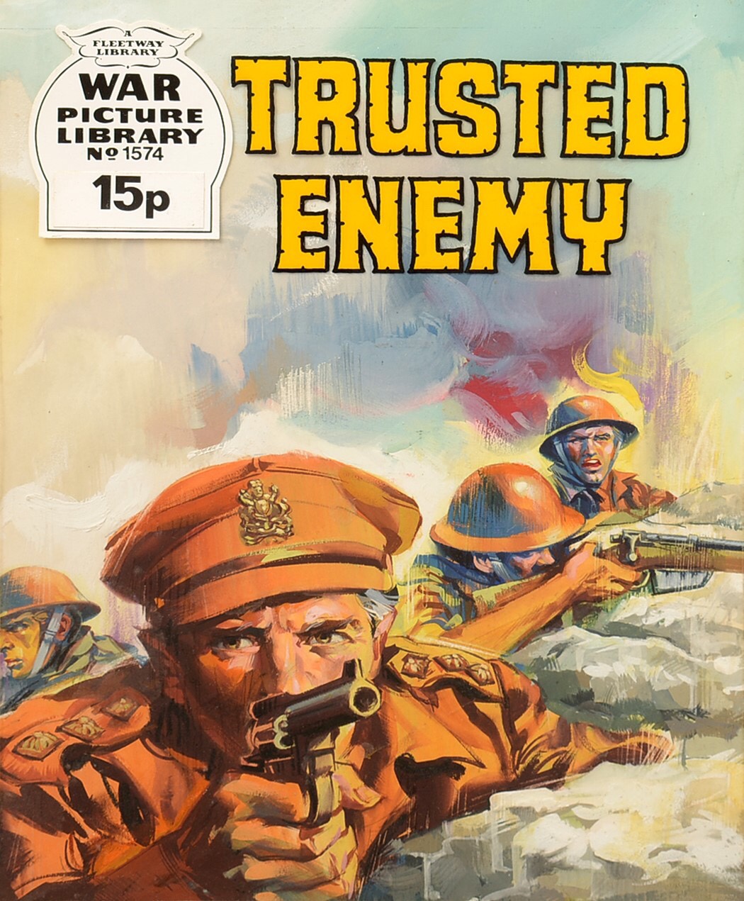 Original Art Work for the front cover of War Picture Library, No. 300 'Trusted Enemy', by Alessandro Biffignandi