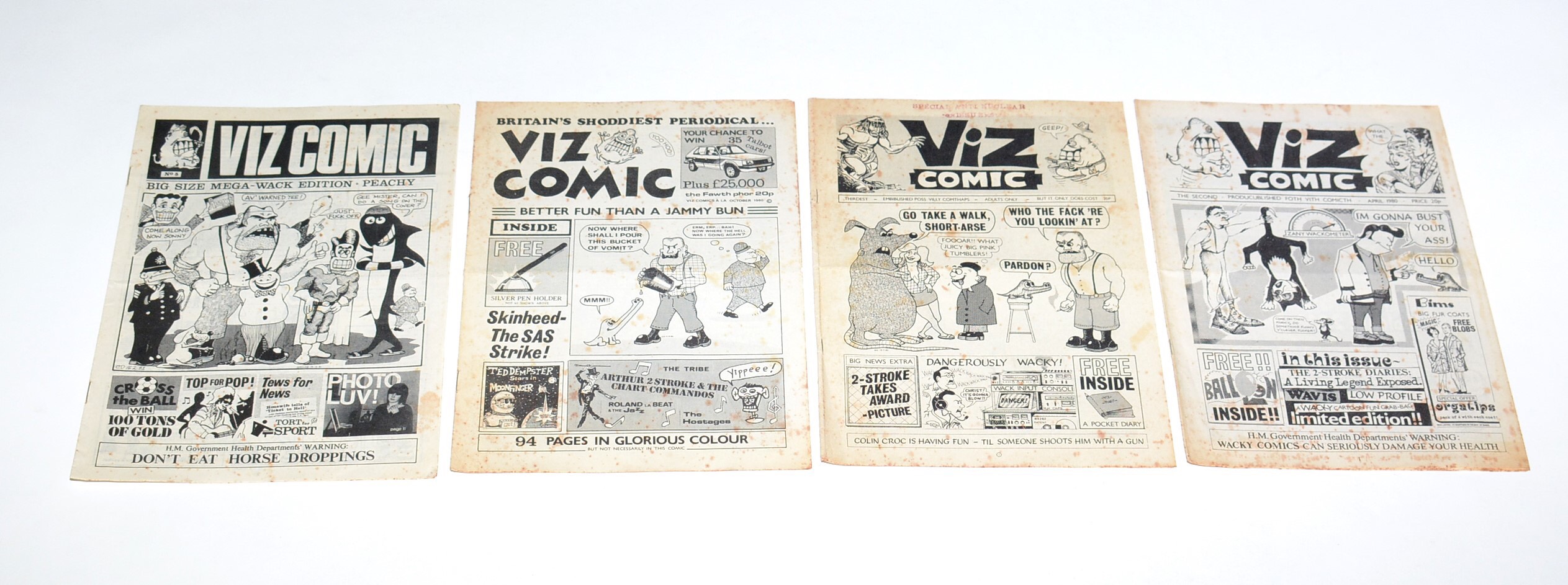 Viz Comic, No's. 2, 3, 4, and 5 - original first printing, April 1980-March 1981.
