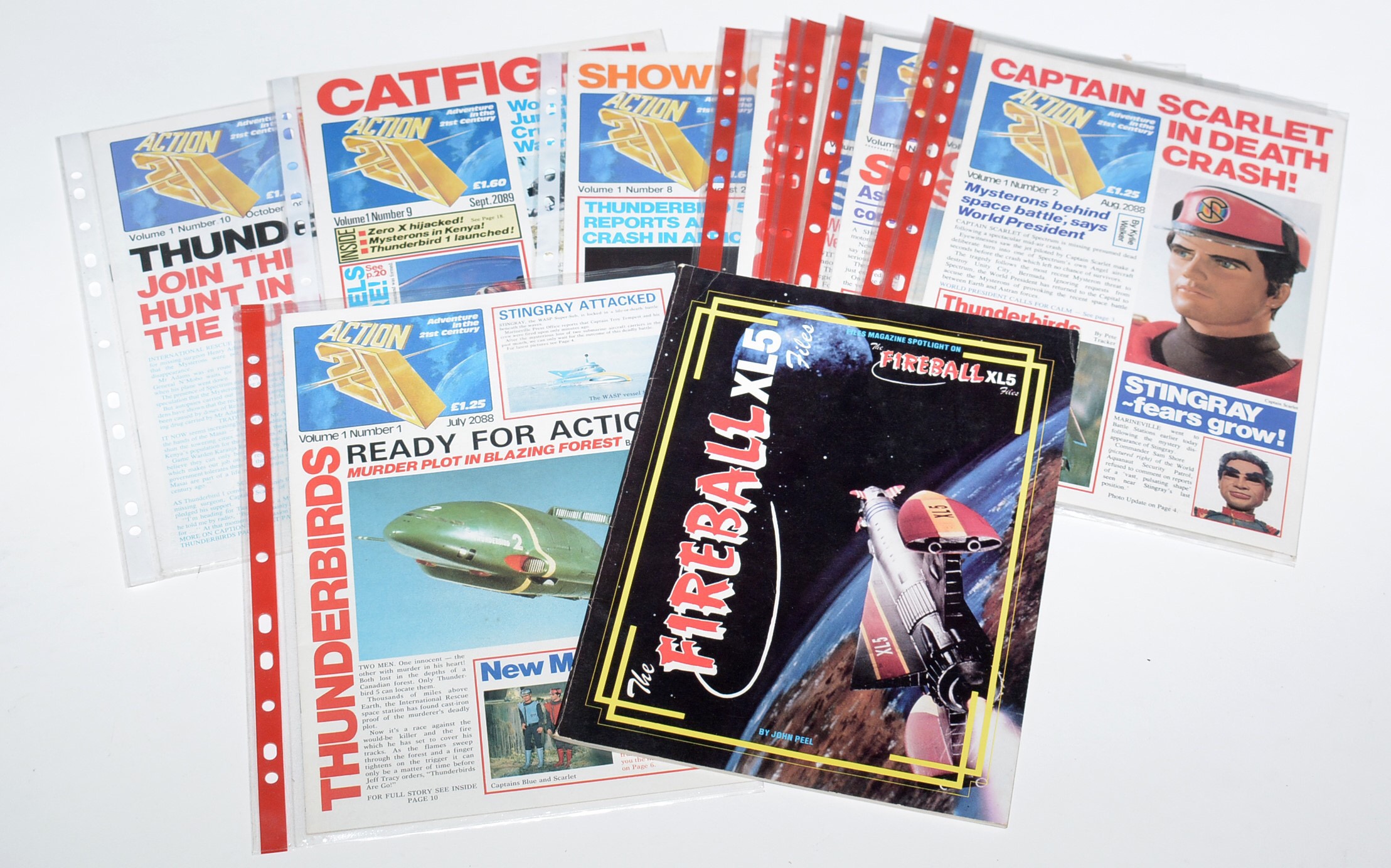 Action 21 Comic, No's. 1-10 (July 1988-October 1989); together with The Fireball XL5 Files Magazine Spotlight, published by Psi Fi Movie Press (1986)