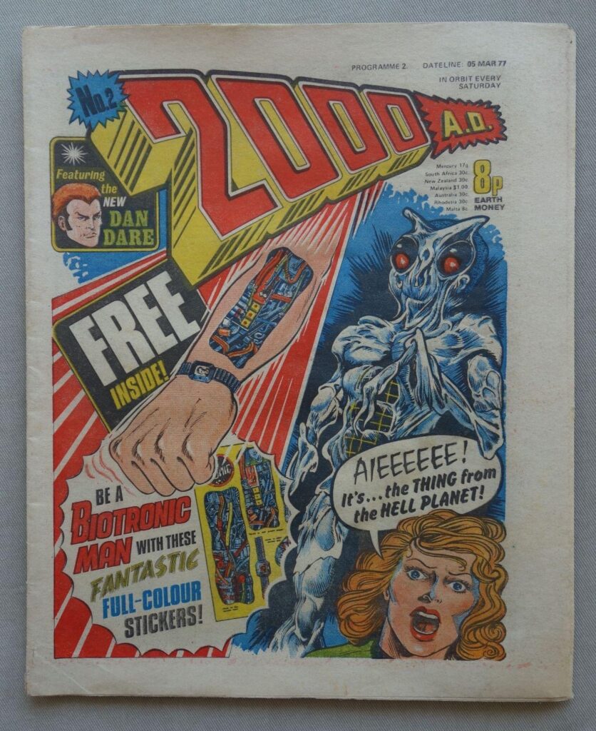 2000AD Prog 2, featuring the first appearance of Judge Dredd
