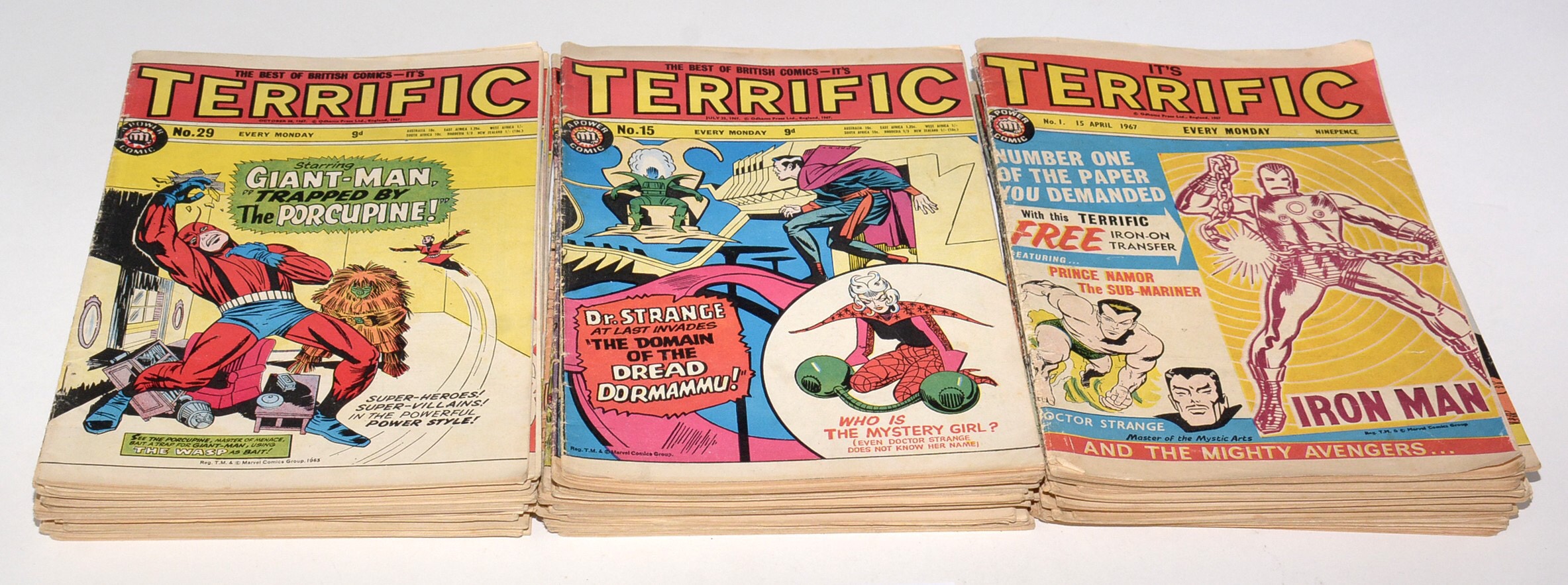 Terrific No. 1 (two copies) (April 1967), 2-30, 33, 36, 37, 41, 42, 43
