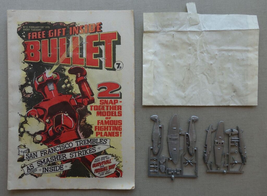 Bullet No. 3 - cover dated 28th February 1976 With Free Gift -  Snap Together Planes