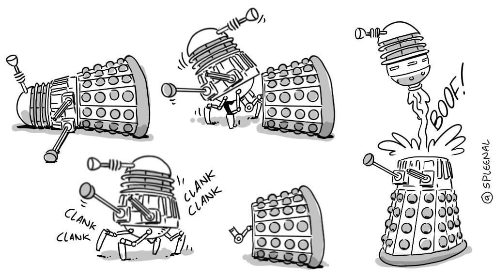 Dalek silliness by Nigel Auchterlounie