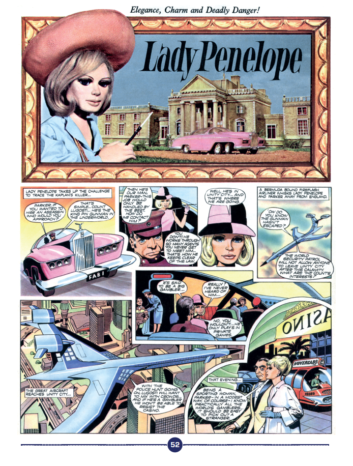 A "Lady Penelope" page from the "Fireball XL5" crossover story for TV Century 21