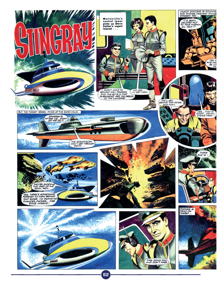 A "Stingray" page from the "Fireball XL5" crossover story for TV Century 21