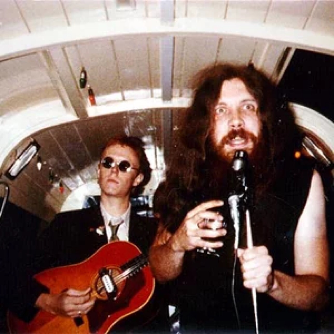 Former Bauhaus bassist David Jay and Alan Moore, members of The Sinister Ducks