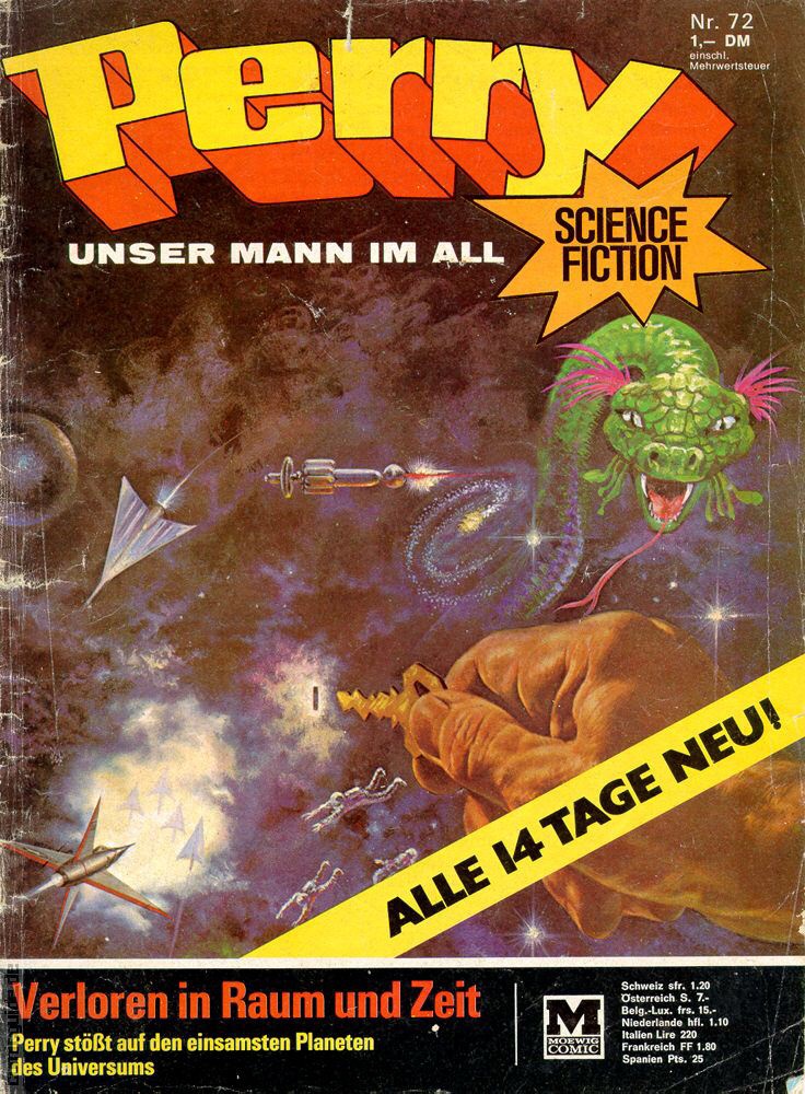 Perry Rhodan #72, a story titled “Verloren in Raum und Zeit” (“Lost in Space and Time”)