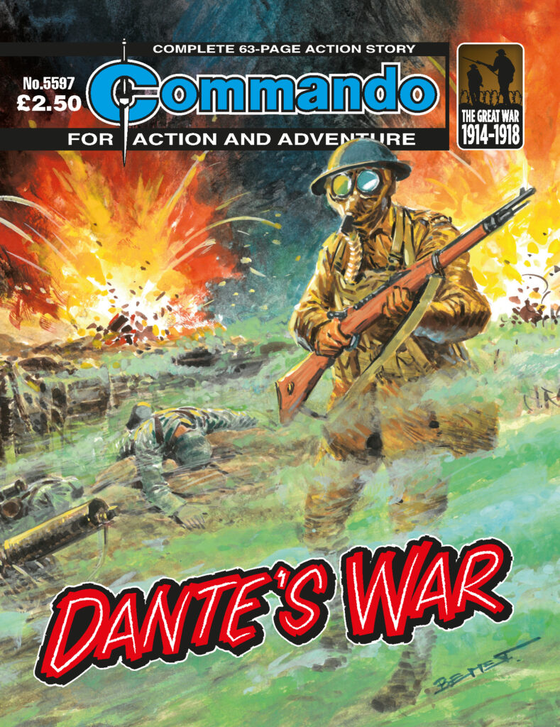 Commando 5597: Action and Adventure - Dante’s War - cover by Manuel Benet
