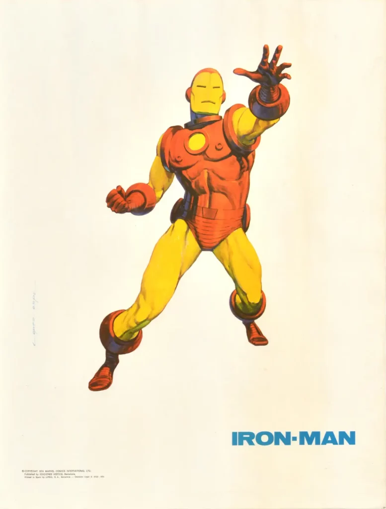 Iron Man by Rafael López Espí - Marvel UK poster (1970s)
