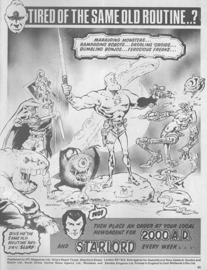 Early 2000AD Promotion by Kevin O'Neill