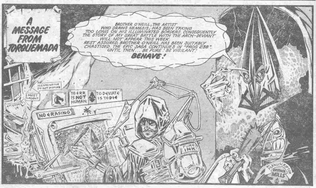 A Message from Torquemada, art by Kevin O'Neill (2000AD)