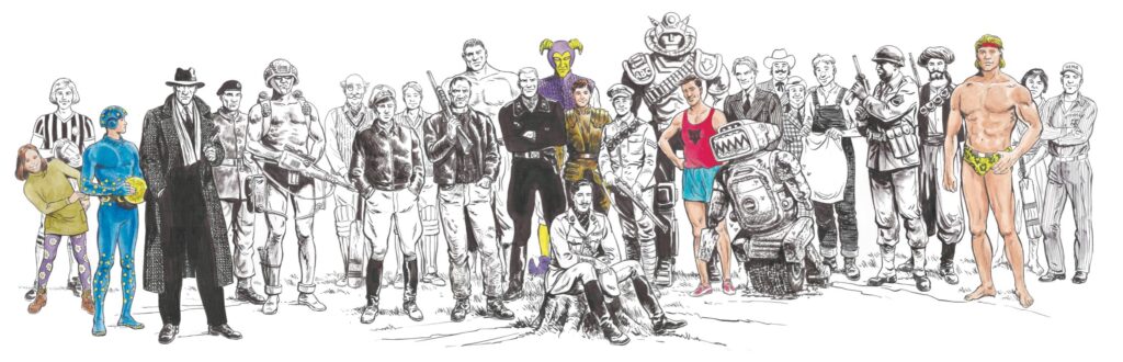 Just some of the comic characters drawn by Mike Dorey down the years. Via Mike Dorey