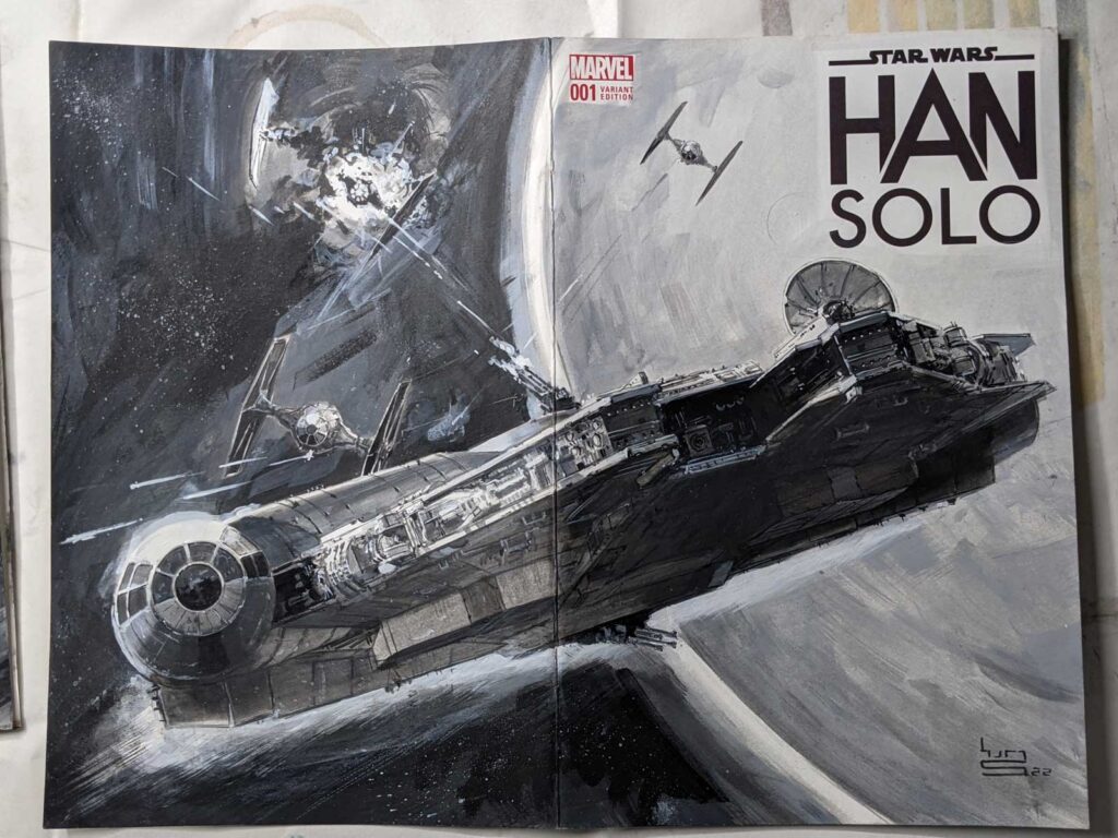 "Han Solo" Star Wars commission - art by Keith Burns (Art)