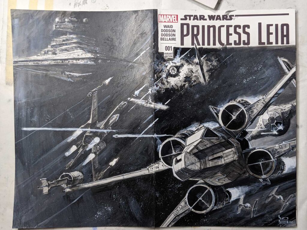 "Princess Leia" Star Wars commission - art by Keith Burns (Art)