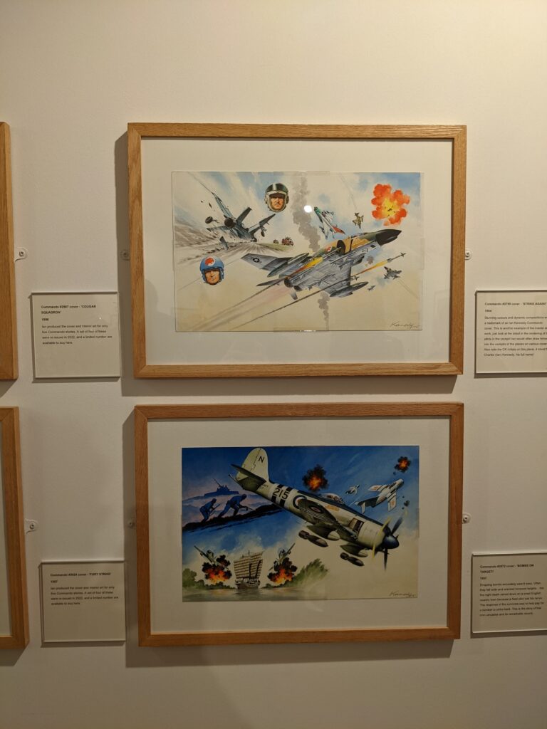 Ian’s covers for two issues of Commando - No. 2967, “Cougar Squadron”, and 3024, “Fury Strike”
