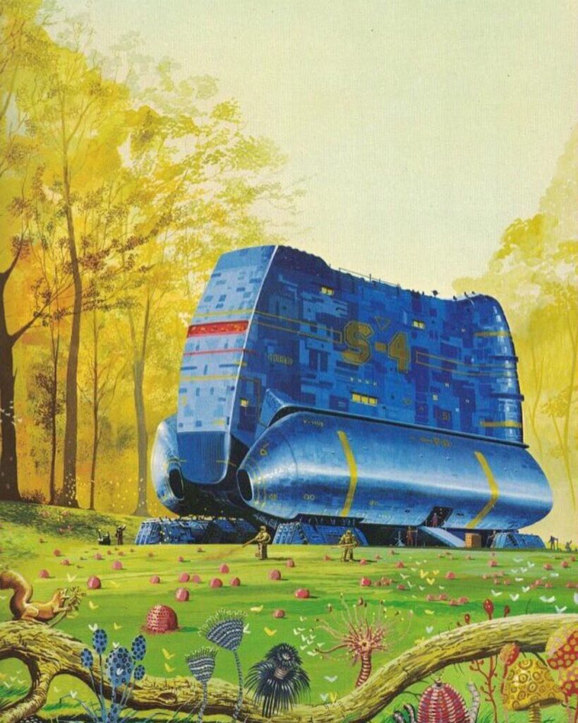 Angus McKie’s cover for Casey Agonistes and Other Science Fiction and Fantasy Stories, Richard McKenna (1973)