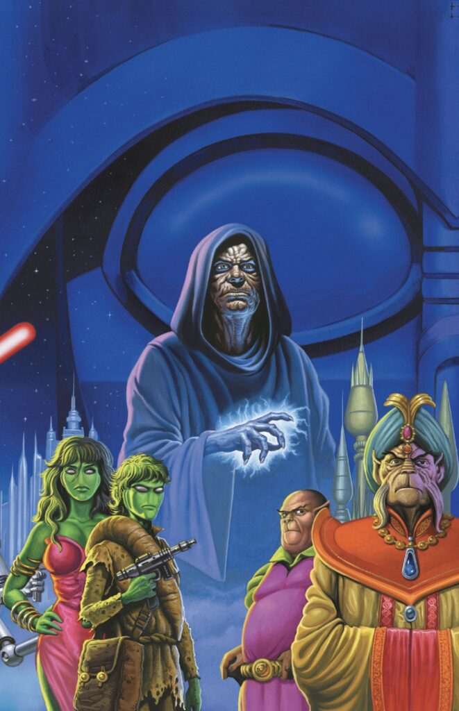 Cover of Star Wars: Vader’s Quest, pencilled by Dave Gibbons, painted by Angus McKie (1999)