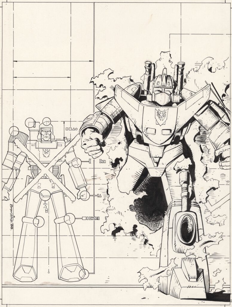 TRANSFORMERS SPECIAL: COLLECTED COMICS #10 COVER by Bryan Hitch (1988, Soundwave)