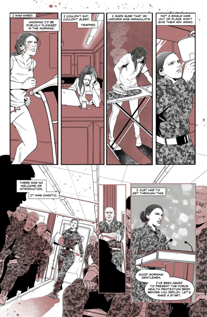 Coming Home #1 - ‘A Healthy Fighting Force’, artwork and lettering by Emma Vieceli