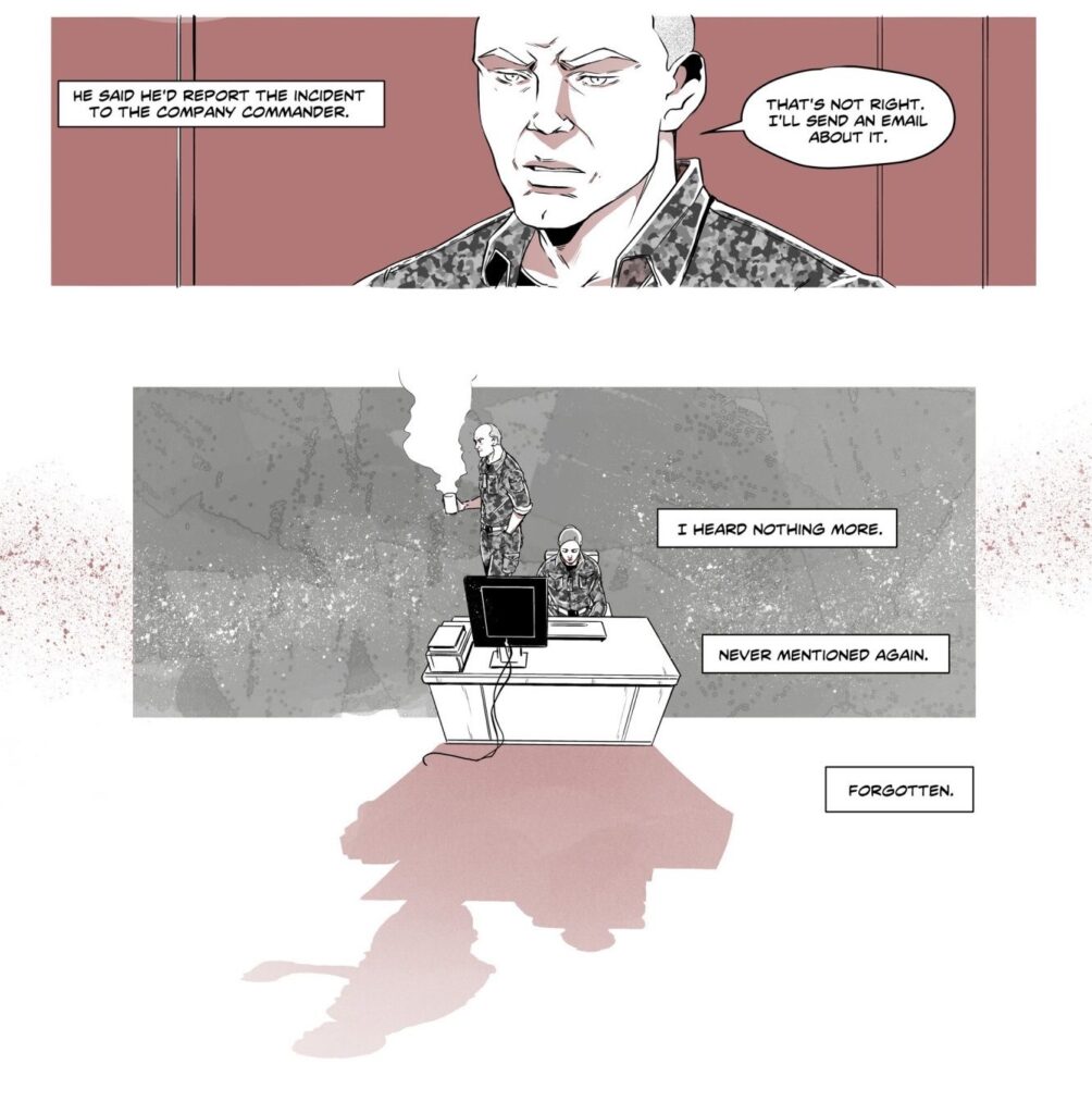 Coming Home #1 - ‘A Healthy Fighting Force’, artwork and lettering by Emma Vieceli