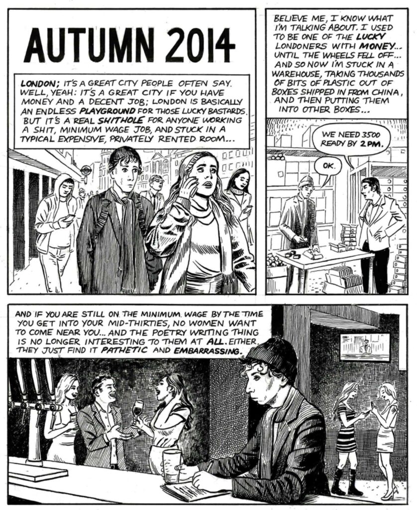 Michael Lightfoot - "Autumn 2014", runner up in the 2022 Observer/Faber comic challenge