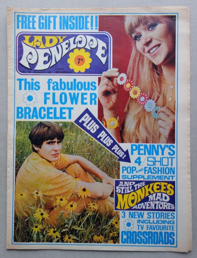 Lady Penelope No. 103, cover dated 6th January 1968, which saw the debut of its “Crossroads” strip, based on the ITV soap