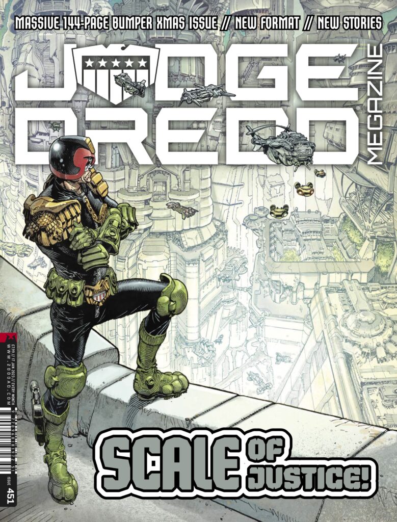 Judge Dredd Megazine No. 451 – 20th December 2022 - cover by Cliff Robinson and Dylan Teague