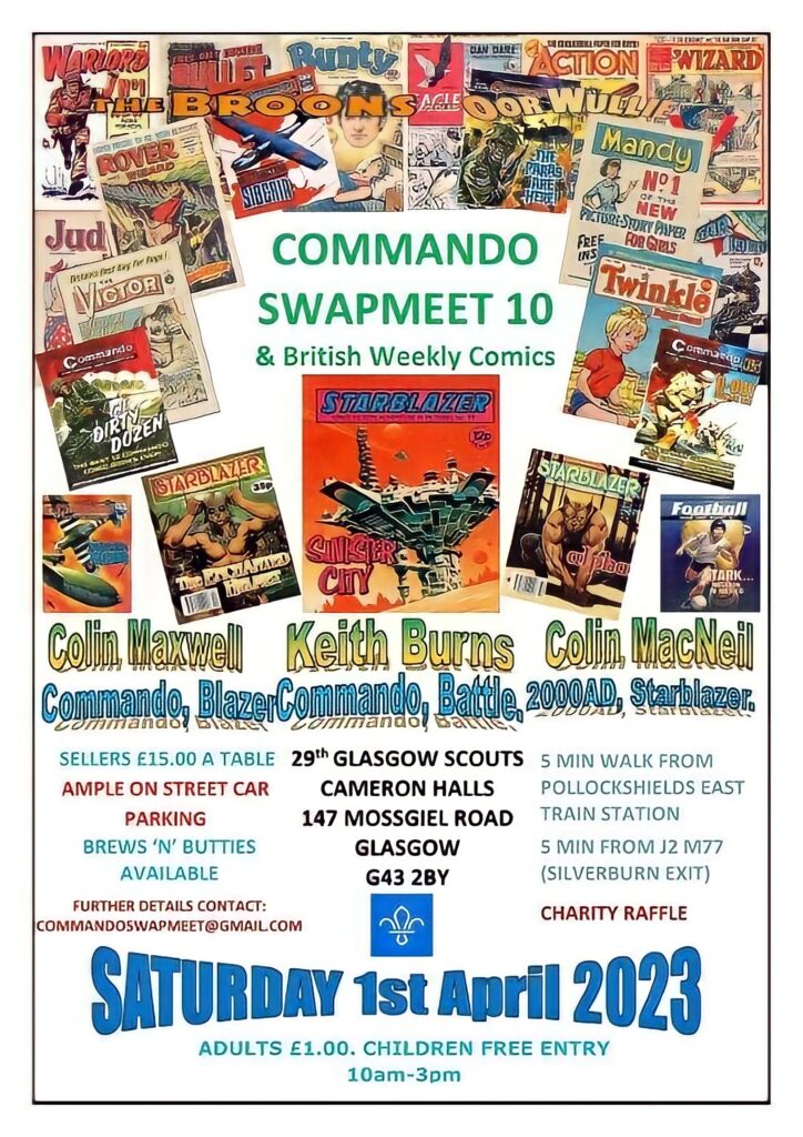 Commando and British Comics Swap Meet Ten - 1st April 2023, Glasgow