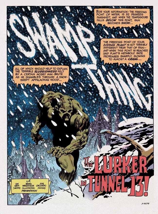 Swamp Thing by Len Wein and Bernie Wrightson, colour restored by José Villarrubia