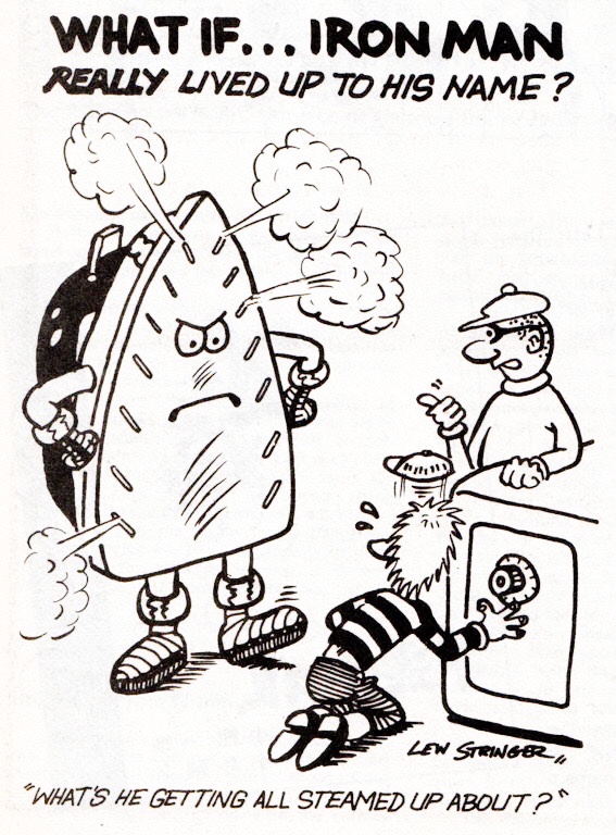 Lew Stringer’s first professionally published cartoon appeared in The Daredevils No. 7 and still makes me laugh today