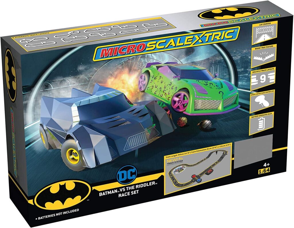 Scalextric G1170M Micro Scalextric Batman vs The Riddler Set Battery Powered Race Set