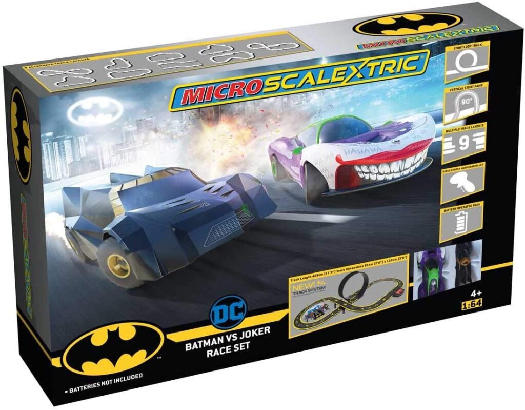 Micro Scalextric G1155M Batman vs Joker Set Battery Powered