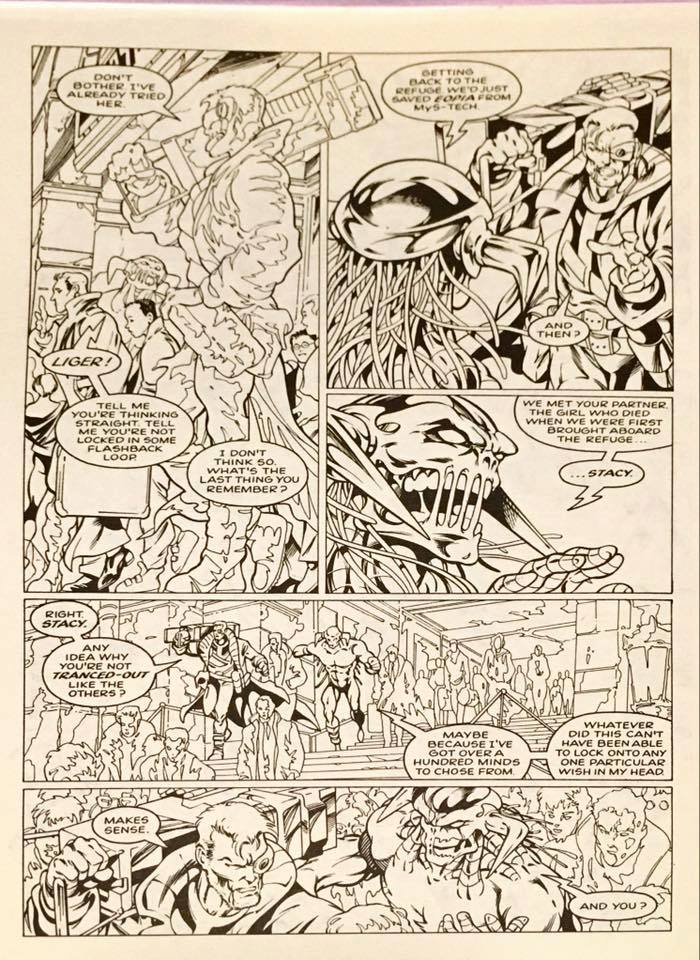 Dark Guard #5 Page 9, art by Carlos Pacheco, inks unknown. With thanks to Adrian Clarke