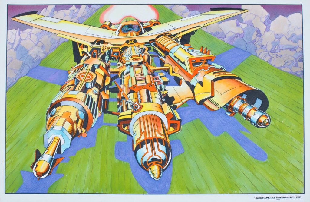 Ruby-Spears Productions concept art, by Jack Kirby and others