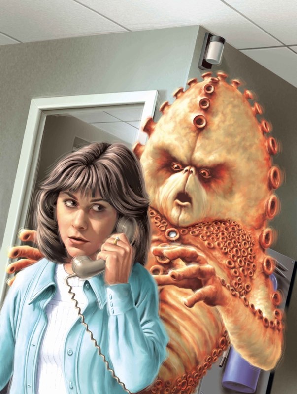 A scene from Terror of the Zygons recreated by Lee Sullivan and Tom Connell for an issue of Doctor Who - The DVD Files magazine