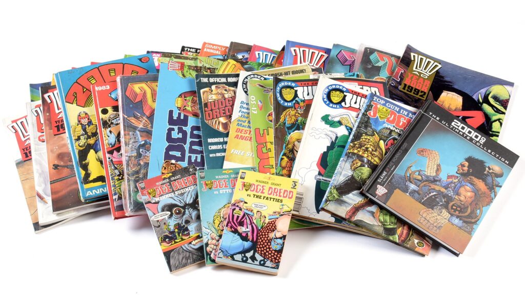 Various Judge Dredd Annuals, Graphic Novels and Graphic Albums (Peter Hansen Collection)