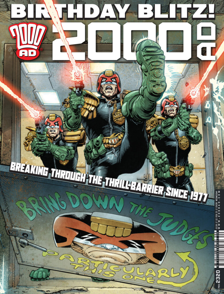 2000AD Prog 2320 - Cover art by Cliff Robinson and Dylan Teague