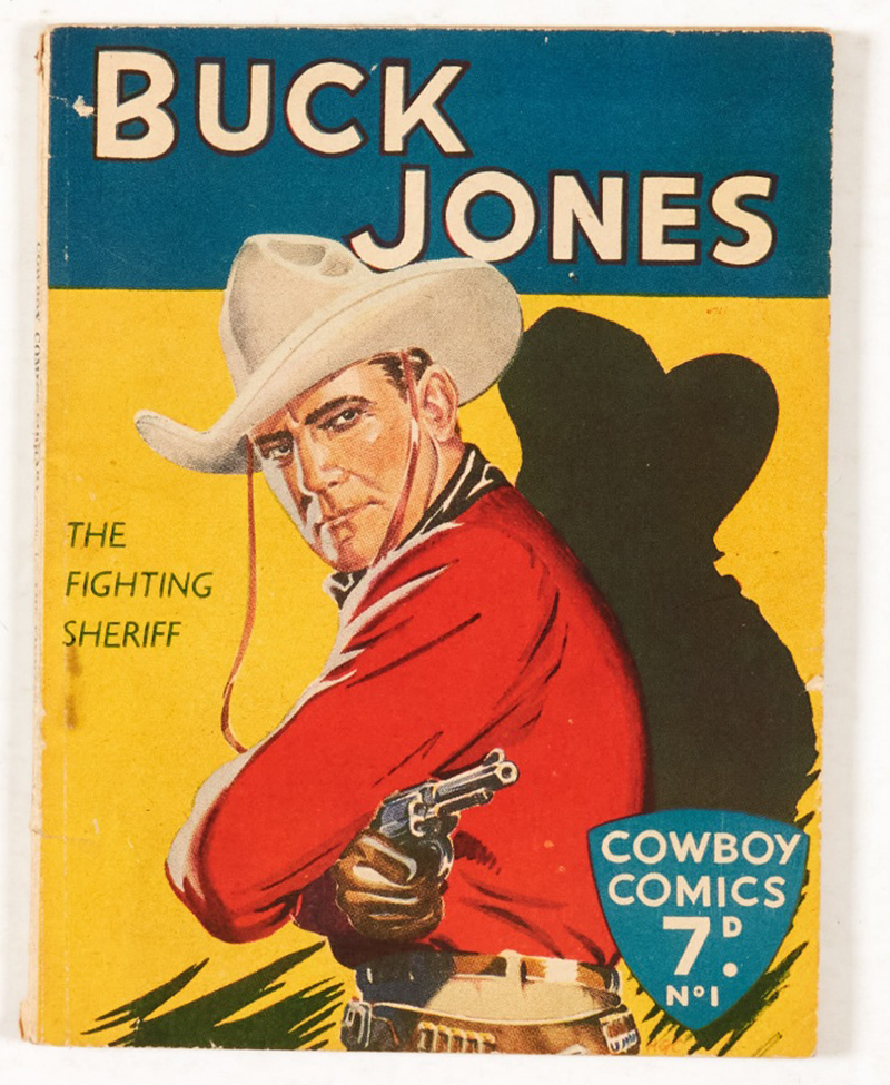 Cowboy Comics 1 (1952 Amalgamated Press). Buck Jones classic cover