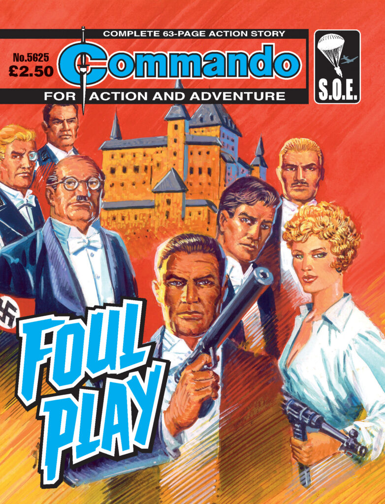 Commando 5625: Action and Adventure - Foul Play. Cover by Manuel Benet