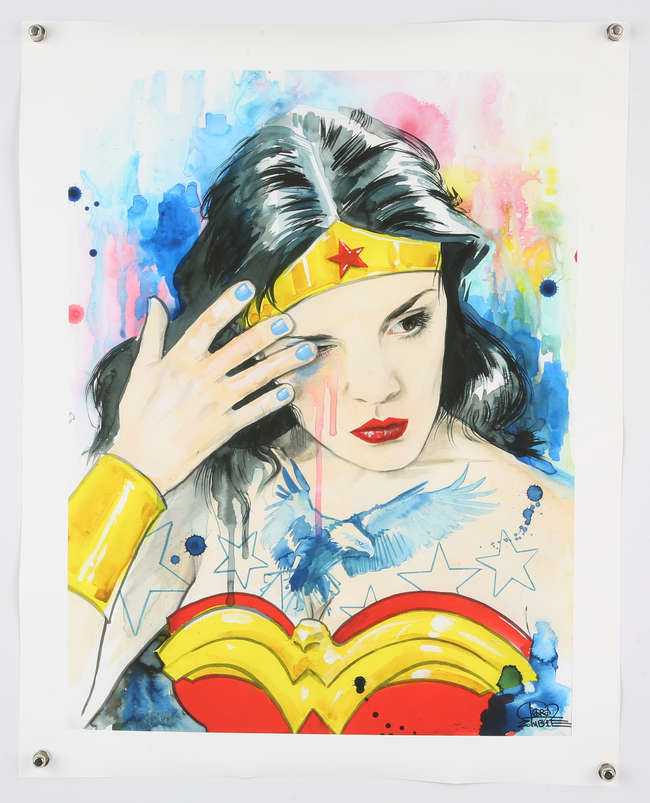 Lora Zombie "Wonder Woman" Signed art print, rolled