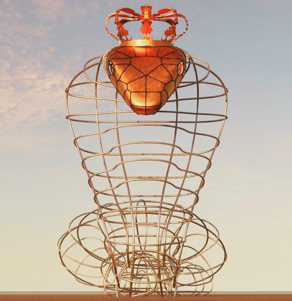 Queen Cobra from Yomi Ayeni, Andy Tibbets and Josh Haywood will debut at Burning Man 2023 in August