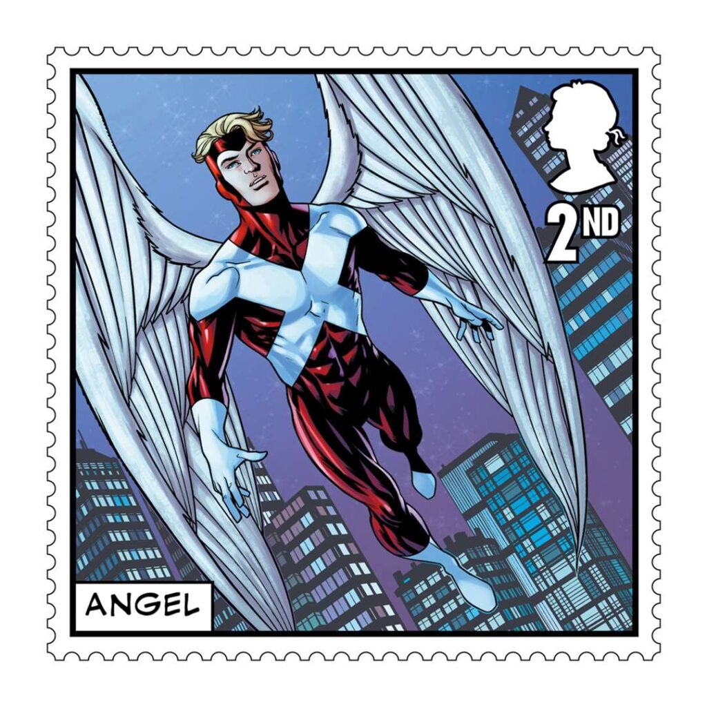 Royal Mail X-Men Stamps 2023 - Angel - art by Mike McKone