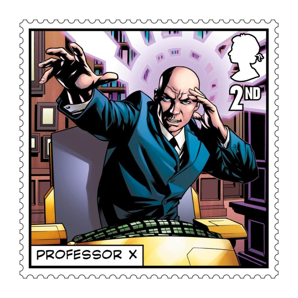 Royal Mail X-Men Stamps 2023 - Professor X - art by Mike McKone