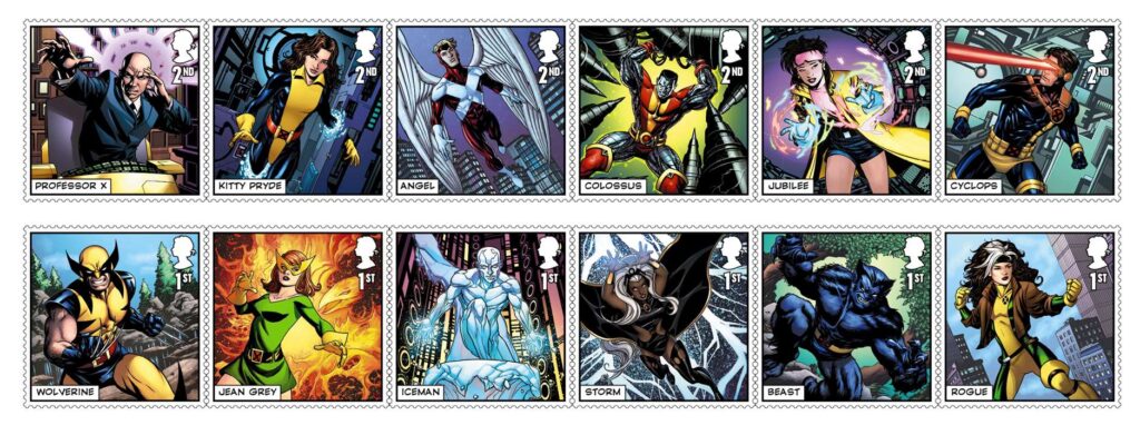 Royal Mail X-Men Stamps, art by Mike McKone