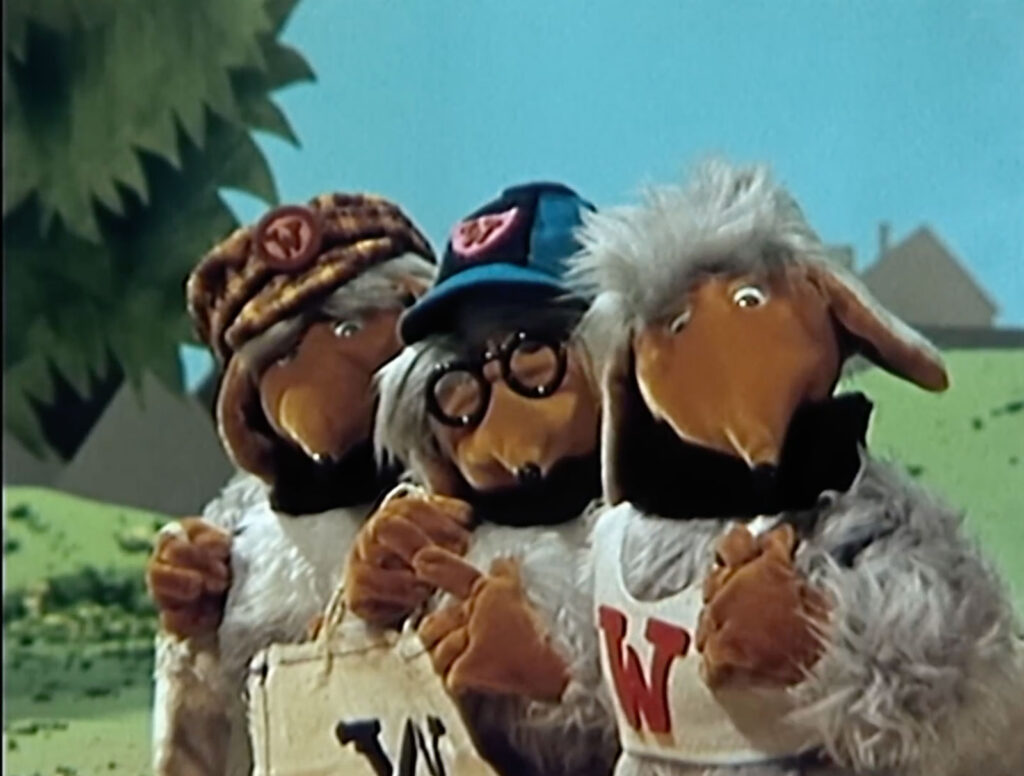 A scene from the first Wombles episode, first broadcast 5th February 1973 on the BBC